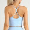 Top Deportivo Chaleco de Yoga Nude para Mujer Espalda Cruzada Hermosa y Ropa Interior Abdominal Fitness Sujetador Sling Ropa de Yoga Verano