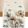 Amazon Primavera Pintura con Tinta Acuarela Flor Bandera de Mesa Mantel Hogar Sala de Estar Mesa de Comedor Interior Exterior Decoración Festiva Bandera de Mesa