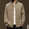 Suéter cárdigan para hombre para otoño e invierno, prenda exterior tejida de estilo casual suelto retro japonés, chaqueta suéter con cremallera para hombre