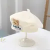 Chapéus de Bebê para Primavera e Outono, Boinas Florais Fofas para Recém-Nascidos, Gorros de Tricô Infantis para Meninos e Meninas, Chapéus de Artista da Moda