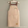 Avental impermeável personalizado para cozinha, roupa de trabalho à prova de óleo para o trabalho, avental fino estilo coreano para mulheres na indústria de alimentos e bebidas, com impressão personalizada para homens