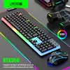 TPV AOC KM100 Teclado e Mouse USB com Fio Luminoso Kit Mecânico para Jogos Promoção