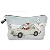 Bolsa de Cosméticos Navideña de Coche de Santa Claus Transfronteriza, Bolso de Mano Navideño Versátil, Bolsa de Almacenamiento Casual para Viajes