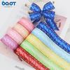 Cinta de lazo con impresión en degradado y estampado en caliente, hecha a mano, para accesorios para el cabello, embalaje de regalo, directa de fábrica