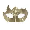 Máscara facial de meio rosto de PVC com padrão de diamante multifacetado, novidade de Halloween transfronteiriça, adereço de fantasia para festas de máscaras e eventos de maquiagem