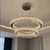 Araña de cristal para sala de estar, sensación de lujo ligero y alta gama, luz principal para el recibidor, 6 piezas, nuevo estilo minimalista italiano, lámpara redonda de hierro forjado para comedor y dormitorio