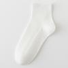 Calcetines Zhuji calcetines de algodón de color sólido finos de verano para mujer calcetines bajos para dama calcetines de verano de malla absorbente de sudor de tubo corto doble aguja calcetines de mujer al por mayor