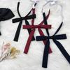 Jk [Compra Uno y Llévate Otro Gratis] Original Jk Sin Corbata Color Sólido Mango Largo Pajarita Versátil Accesorios para Mujer Estilo Universitario