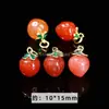 Ágata Yanyuan Carmesí Cuentas Pequeñas, Amuleto de Paz, Colgante de Fortuna, Cuentas Sueltas, Accesorios para Pulseras DIY, Venta al por Mayor de Colgantes