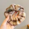 Scrunchie de Alta Qualidade Estilo Coreano para Mulheres, Elástico de Cabelo com Laço de Tecido da Moda, Acessório de Cabelo Corda para Coque Doce e Fofo