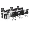 Escritorio de Oficina para Empleados, Blanco, Simple y Minimalista, con un Toque de Lujo Ligero y Gama Alta, Pantalla Divisoria y Cajón