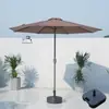 Guarda-sol de Exterior, Guarda-sol de Pátio, Guarda-sol de Sol, Guarda-sol de Barraca de Camping, Guarda-sol de Coluna Central para Proteção Solar de Jardim, Guarda-sol de Praia de Lazer com Manivela