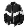 Jaqueta Casual Tendência Color Block Outono/Inverno Masculina Tamanho Europeu com Tira Colorida, Jaqueta Baseball Fina