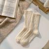 Calcetines de Lana de Otoño e Invierno Calcetines Gruesos de Rizo Calientes Combinan con Todo Calcetines de Media Caña Suaves Marrón Cera Cachemira Calcetines de Algodón para Mujer
