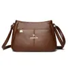 Bolso Grande de Cuero Suave para Mujer, Bolso Versátil para Madres para Personas de Mediana Edad y Mayores, Bolso Cruzado de Hombro Único Estilo Coreano, Bolso para Suegra
