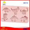 Más de 6 formas diferentes de molde de silicona para pastel de dinosaurio Herramientas de horneado DIY Molde esencial para jabón de aceite esencial hecho a mano