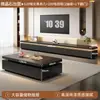Mueble de TV de doble capa de madera maciza para sala de estar, nuevo modelo 2026, combinación moderna y simple de mesa de café y mueble de TV para apartamento pequeño