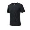 Suministro Directo de Fábrica Transfronterizo Camiseta Deportiva de Secado Rápido Transpirable que Absorbe el Sudor Estampado Digital para Hombre Top de Fitness para Correr