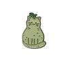 Broche de Aleación Creativo con Forma de Aguacate de Gato Astronauta Accesorios Insignia de Fruta Asimétrica de Dibujos Animados Hebilla Fija