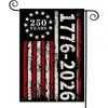 Bandeiras de Jardim para o Dia da Independência Estampa em Linho Decoração Externa para Quintal Bandeiras Pequenas Americanas Dupla Face Atacado