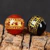 Original Pedra Vermelha Preto Ágata Bronzing Seis personagens Mantra Contas Diy Buddha Contas Handstring Wen Play Acessórios Contas redondas Espaçador Contas