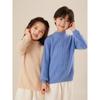 Suéter de cachemira grueso para niños, nuevo jersey de cuello alto de color liso, jersey básico sencillo para niños y niñas, otoño e invierno.