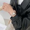 Relógio Feminino Corrente de Aço Pulseira Feminina Alta Aparência Estudante Estilo Frio Francês Nicho Luxo Leve Elegante Mostrador Quadrado Pequeno Feminino