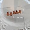 Capivara Capivara Fofa Joias para Nail Art em Resina Popular na Internet Outono e Inverno Urso Maillard Decoração de Unhas