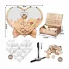 Artesanías de Madera Transfronterizas Adornos de Escritorio Letrero de Boda con Forma de Corazón Mesa de Firma de Invitados Adornos de Decoración de Boda Libro de Invitados