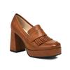 Tacones Altos Primavera y Otoño Punta Cuadrada Plataforma Impermeable Boca Media Zapatos de Salón para Mujer Retro Su Suela Gruesa para Viajar Tacón Grueso Tacones Súper Altos