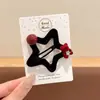 Presilha de Cabelo Infantil de Veludo Estrela de Cinco Pontas para Meninas, Presilha Lateral para Franja de Meninas Pequenas, Presilha Versátil de Outono e Inverno Que Não Danifica o Cabelo