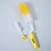 Escova de Limpeza para Mamadeira de Bebê Conjunto de Duas Peças Doméstica com Cabo Escova de Garrafa Rotativa Ferramenta de Limpeza para Mamadeira de Bebê