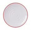 Vajilla nórdica de melamina plato plano bicolor plato redondo para bistec occidental plato creativo de moda en internet para buffet comercial