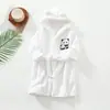 2021 Primavera e Outono Meninas Crianças Pijamas Flanela Roupão Meninos Casa Roupas Com Capuz Crianças Camisola Inverno