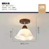 Corredor Hall de Entrada com Luz de Flor Estilo Francês Meio do Século Decoração Retro Cabeça Design de Forma Pétala Luz de Varanda de Entrada Ferro