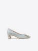 2026 Nuevo Modelo de Primavera Temprana Zapatos de Tacón Cuadrado de Charol para RV Tacón Medio Grueso para Oficina y Viajes Diarios Boca Baja de Piel Genuina para Mujer Venta Directa