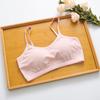 Sujetador Cómodo Sin Aros para Niña Color Sólido Anti-luz Seda de Hielo Hermoso Espalda Ropa Interior Base Integrada Sujetador Transfronterizo