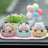 Adorno para Coche Dibujos Animados Cabeza Sacudidora Animal Lindo Adorno para Coche Decoración de Escritorio Figura de Resina Creativo