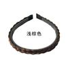 Diadema Ancha con Trenzas Blancas, Aro para el Cabello, Pinza para el Cabello, Mechones de Cabello Realistas, Accesorio para el Cabello para Mujeres, Rizos Naturales, Estilo Coreano