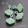 Pendente Pequeno Gota de Aventurina Natural Flor de Jade Flor de Nuvem Auspiciosa Acessórios para Pulseira Colar DIY