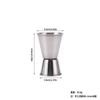 Taza medidora mezcladora de acero inoxidable en stock Herramienta para barman Taza medidora de doble extremo Borde recto Borde enrollado 15/30ml
