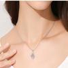 Runxin Nuevo Colgante de Amor de Zirconia Cadena de Clavícula con Corazón Dulce a la Moda para Mujer Sencillo Corazón que Tú Collar