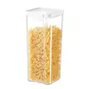 Frasco Sellado de Grado Alimenticio, Frasco de Almacenamiento de Granos de Gran Capacidad, Frasco de Almacenamiento Rectangular de Plástico Transparente para Cocina del Hogar