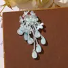 Fotografia Estética Nova Estilo Chinês Borla Gota d'Água Gradiente Flor DIY Estilo Nacional Brincos Broche Pingente para Roupa