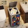 Cubo de Basura de Cocina, Gran Capacidad para Sala de Estar, con Tapa, Operado con Pedal, No Necesita Agacharse, Alto Valor Estético, Contenedor de Basura Doméstico