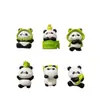 Cuando estoy aburrido, compro un juego de lindos y creativos imanes de refrigerador de bambú de panda de Chengdu, Sichuan.