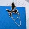 Broche Novo Estilo Borboleta Preta Acessórios de Suéter Corsage Design Feminino Senso de Design Nicho Delicado Alto Senso Estilo Frio Broche