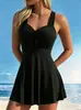 Biquíni Tankini Duas Peças Plus Size Europeu e Americano Transfronteiriço 2026 para Mulheres com Tankini Estampado e Shorts