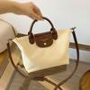 2025 Nova Bolsa de Tecido Oxford Feminina Bolsas Dragão Francesas Costura Bolsa Dumpling Bolsa de Mão Simples Bolsa Geral