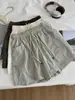 Shorts de Secado Rápido Estilo Workwear Retro Americano para Mujer, Pantalones Casuales de Pierna Ancha de Cinco Puntos de Cintura Alta Finos de Verano, Estilo A